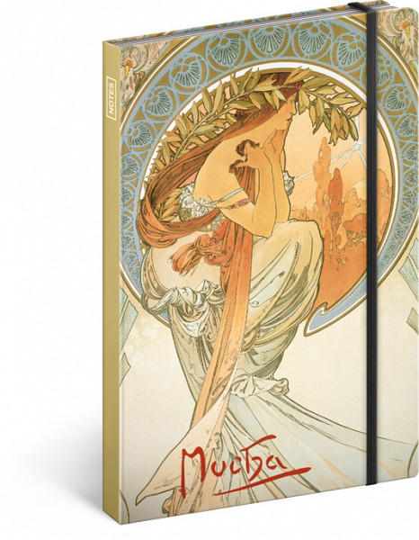 Notes - Alfons Mucha - Poezie, linkovaný, 13 x 21 cm