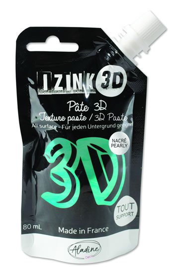 IZINK 3D reliéfní pasta 80 ml/ topaz, perleťová tyrkysová