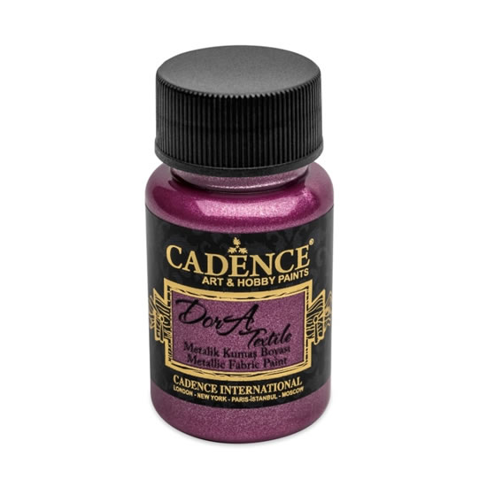 Cadence metalická barva na textil 50 ml - cyklaménová