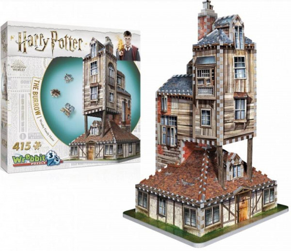 Harry Potter: Puzzle Wrebbit 3D - Doupě - dům Weasleyových / 415 dílků