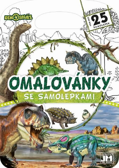 Omalovánky se samolepkami Dinosauři