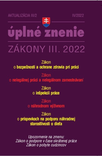 Aktualizácia III/2 2022 – BOZP, Inšpekcia práce, Nelegálne zamestnávanie
