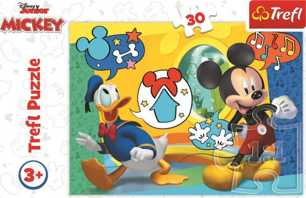 Puzzle Mickey Mouse a Kačer Donald 30 dílků