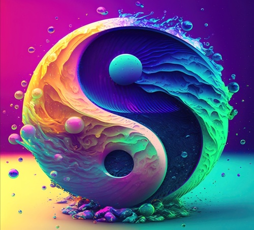 Dřevěné puzzle Yin Yang A2