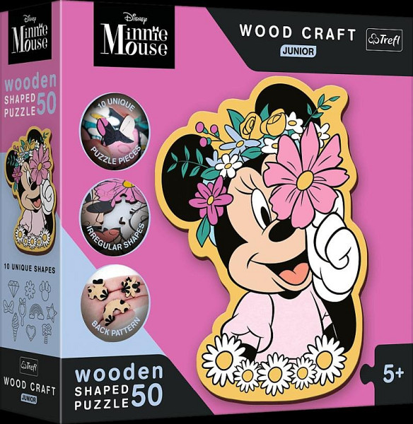 Wood Craft Junior puzzle Ve světě Minnie Mouse