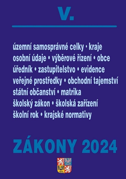 Zákony V 2024 – Veřejná správa, Školství