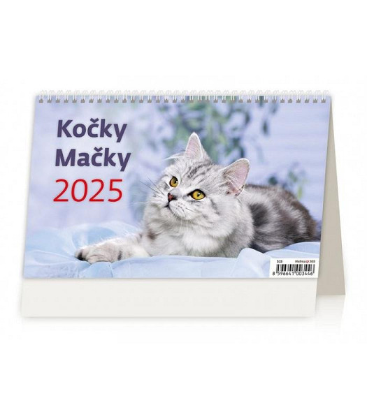 Kalendář stolní 2025 - Kočky / Mačky