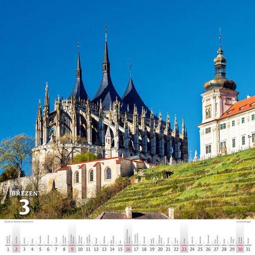 Kalendář nástěnný 2025 - Křížem krážem Českou republikou