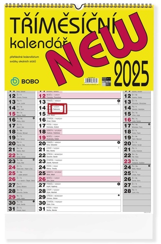 New 2025 - nástěnný kalendář