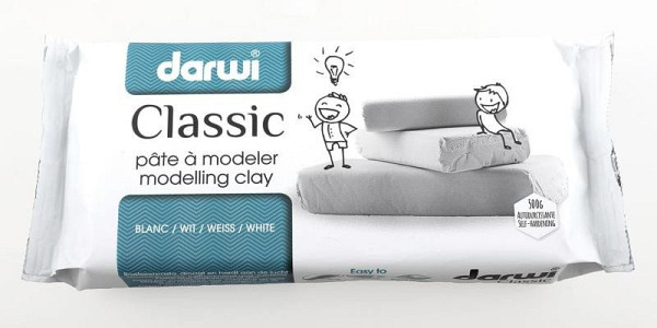 DARWI Samotvrdnoucí modelovací hmota - 500g bílá