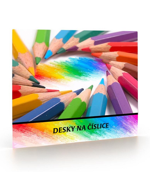 Desky na číslice - Pastelky