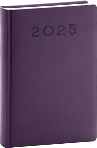 Diář 2025: Aprint Neo - fialový, denní, 13 × 18 cm