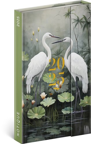 Diář 2025: Ptáci - týdenní, magnetický, 13 × 21 cm