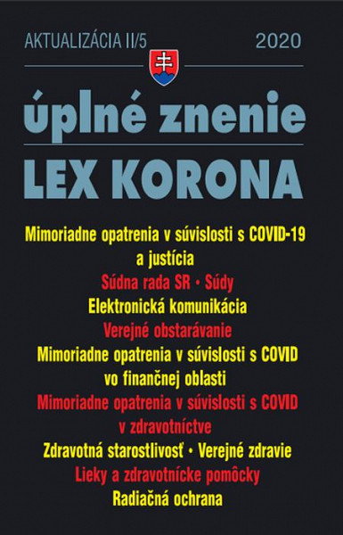 E-kniha Aktualizácia II/5 2020 – Obchodné a občianske právo v čase koronavírusu