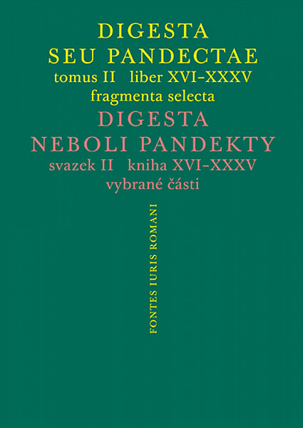 E-kniha Digesta seu Pandectae II / Digesta neboli Pandekty II