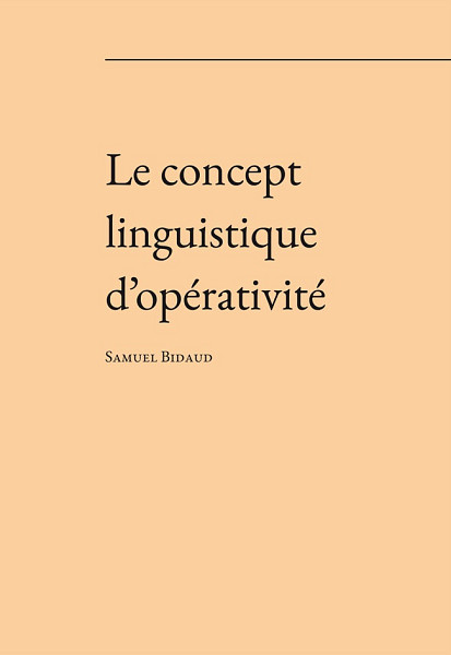 E-kniha Le concept linguistique d’opérativité