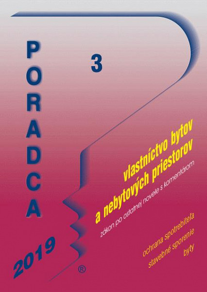 E-kniha Poradca 3/2019 - Zákon o vlastníctve bytov a nebytových priestorov – úplné znenie s komentárom