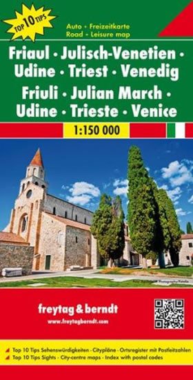 Friaul-Julisch-Venetien, Udine, Triest, Venedig/Furlansko-Julské Benátsko, Udine 1:150T/automapa