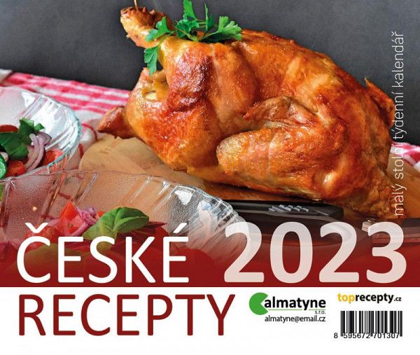 Kalendář 2023 České recepty, stolní, týdenní, 148 x 125 mm