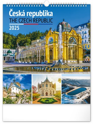 Kalendář 2025 nástěnný: Česká republika, 30 × 34 cm