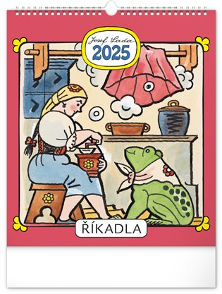 Kalendář 2025 nástěnný: Josef Lada - Říkadla, 30 × 34 cm