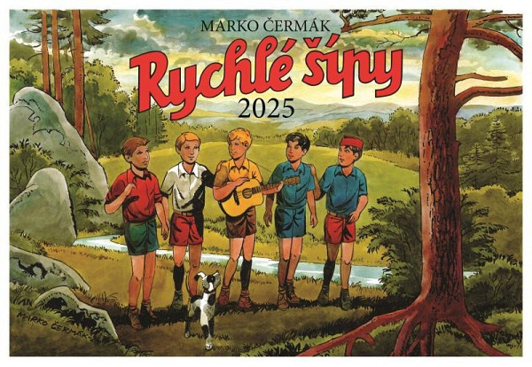 Kalendář 2025 Rychlé šípy - nástěnný