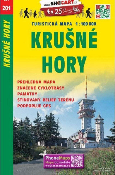 Krušné hory - turist. mapa 1:100000