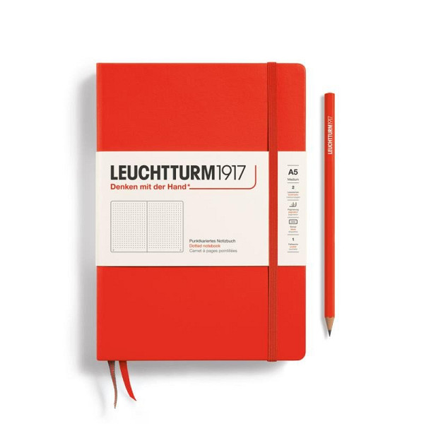 Leuchtturm1917 Zápisník Lobster Medium A5 tečkovaný