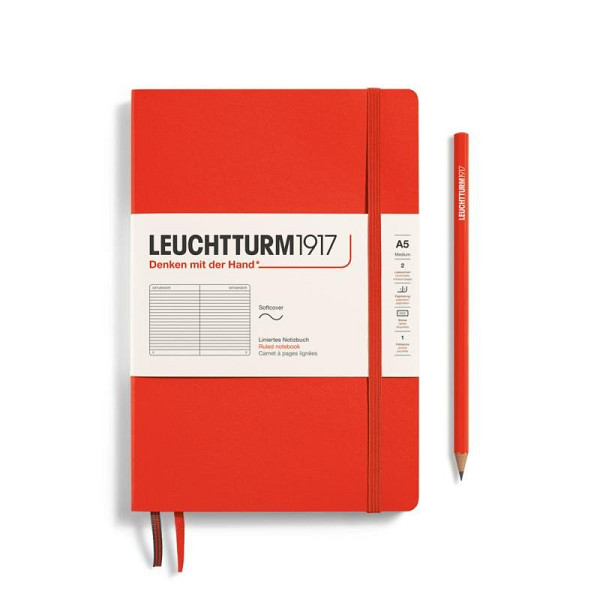 Leuchtturm1917 Zápisník Lobster Softcover A5 linkovaný