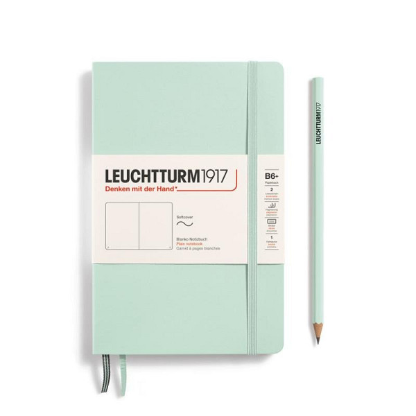 Leuchtturm1917 Zápisník Mint Green Softcover B6+ čistý