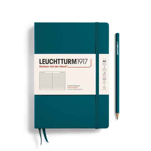 Leuchtturm1917 Zápisník Pacific Green Medium A5 linkovaný