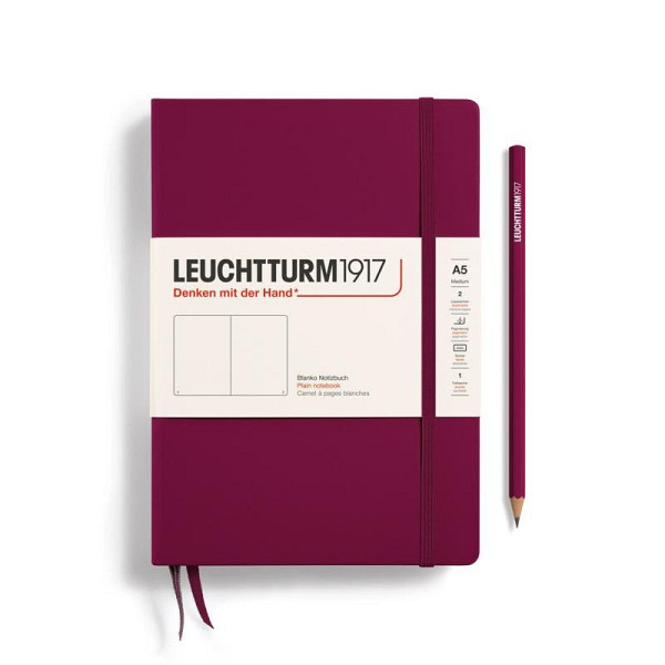 Leuchtturm1917 Zápisník Port Red Medium A5 čistý