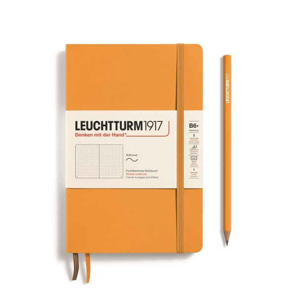 Leuchtturm1917 Zápisník Rising Sun Softcover B6+ tečkovaný