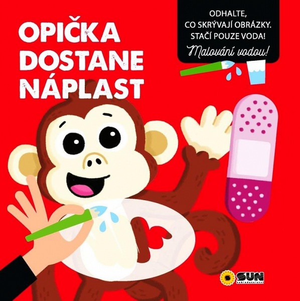 Opička dostane náplast - Malování vodou