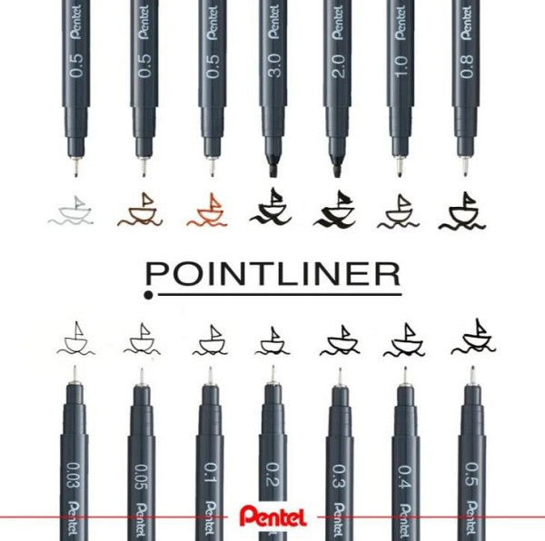 PENT.S20P-5N POINTLINER GREY 0,5MM