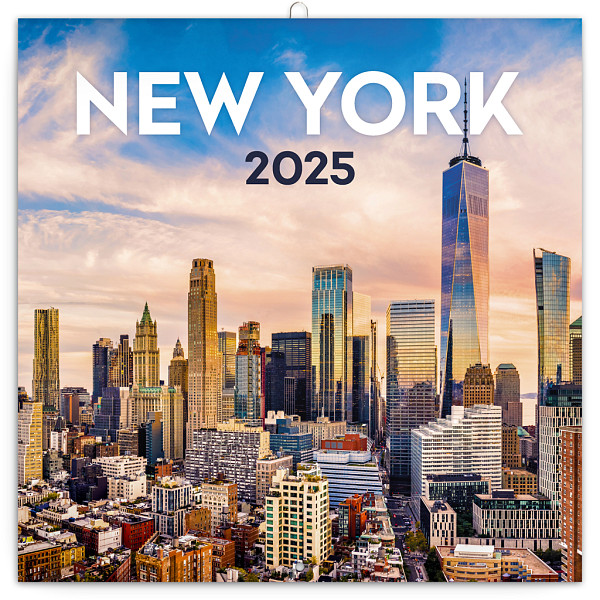 NOTIQUE Poznámkový kalendář New York 2025, 30 x 30 cm