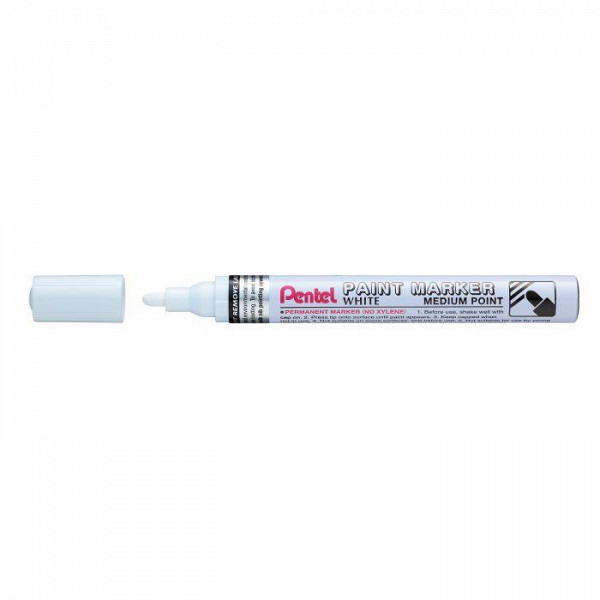 Popisovač Pentel Paint Marker MMP10 lakový - bílý 2-4 mm