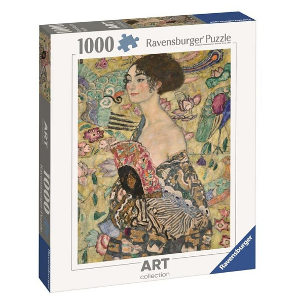 Puzzle Gustav Klimt: Dáma s vějířem 1000 dílků