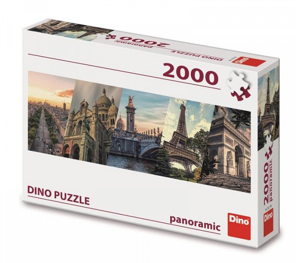 Puzzle Paříž koláž Panoramic 2000 dílků