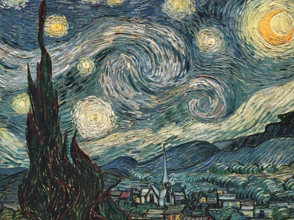 Puzzle Vincent van Gogh: Hvězdná noc 1500 dílků