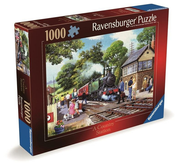 Puzzle Vlaková zastávka na venkově 1000 dílků