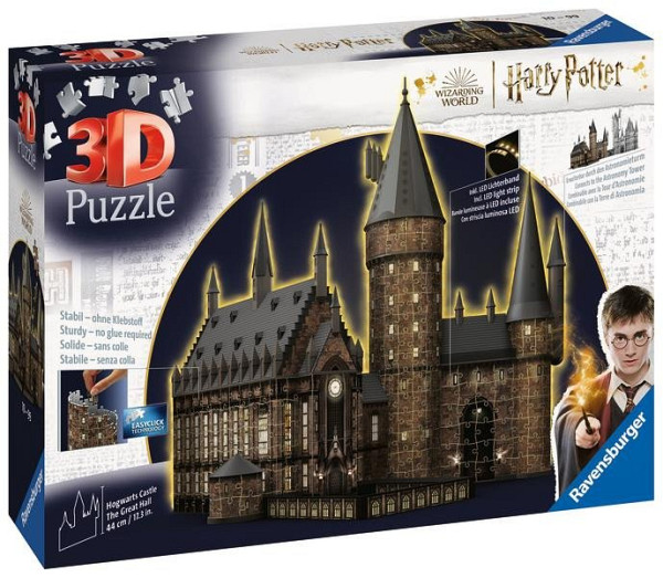 Ravensburger Puzzle - Harry Potter: Bradavický hrad - Velká síň  540 dílků (Noční edice)