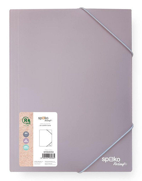 Spoko ReLeaf spisové desky s gumičkou A4 SoftTouch - fialová