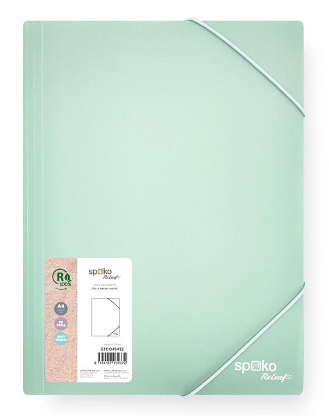 Spoko ReLeaf spisové desky s gumičkou A4 SoftTouch - zelená